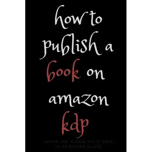 how to publish a book on amazon kdp