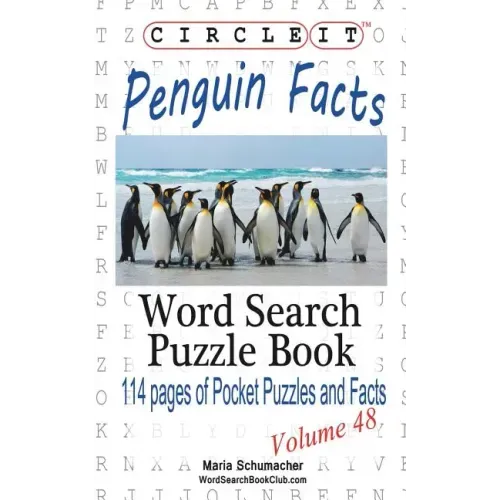 Circle It, Penguin Facts, Word Search, Puzzle Book