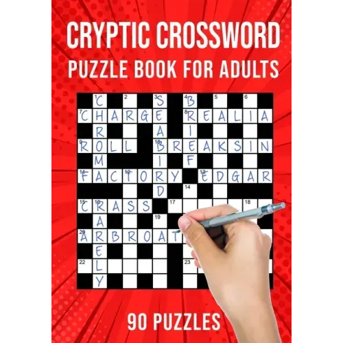 Cryptic Crossword Puzzle Book for Adults: Quick Daily Cryptic Cross Word Activity Books 90 Puzzles (UK Version)