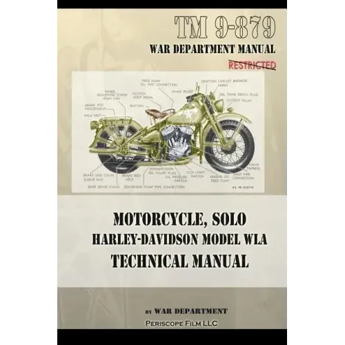 Motorcycle, Solo Harley-Davidson Model WLA Technical Manual