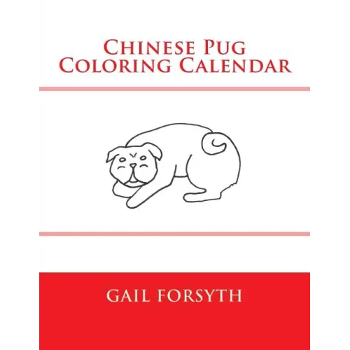 Chinese Pug Coloring Calendar