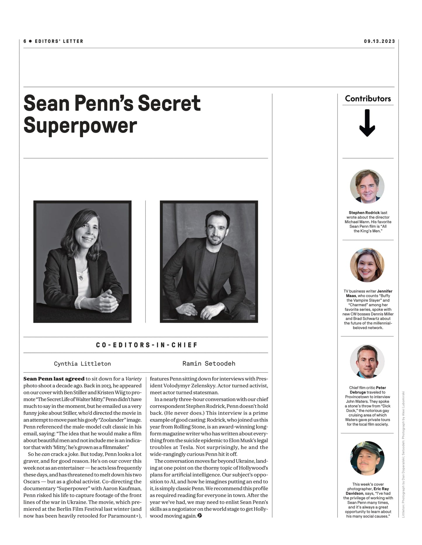 Variety - 23.09.13 Edition: Sean Penn Vs The World, Oscar-Winning Actor Takes On Putin In New Documentary Superpower, The CW Pivoting Into Unexpected Programming Lanes, Woke Culture Be Damned & More!