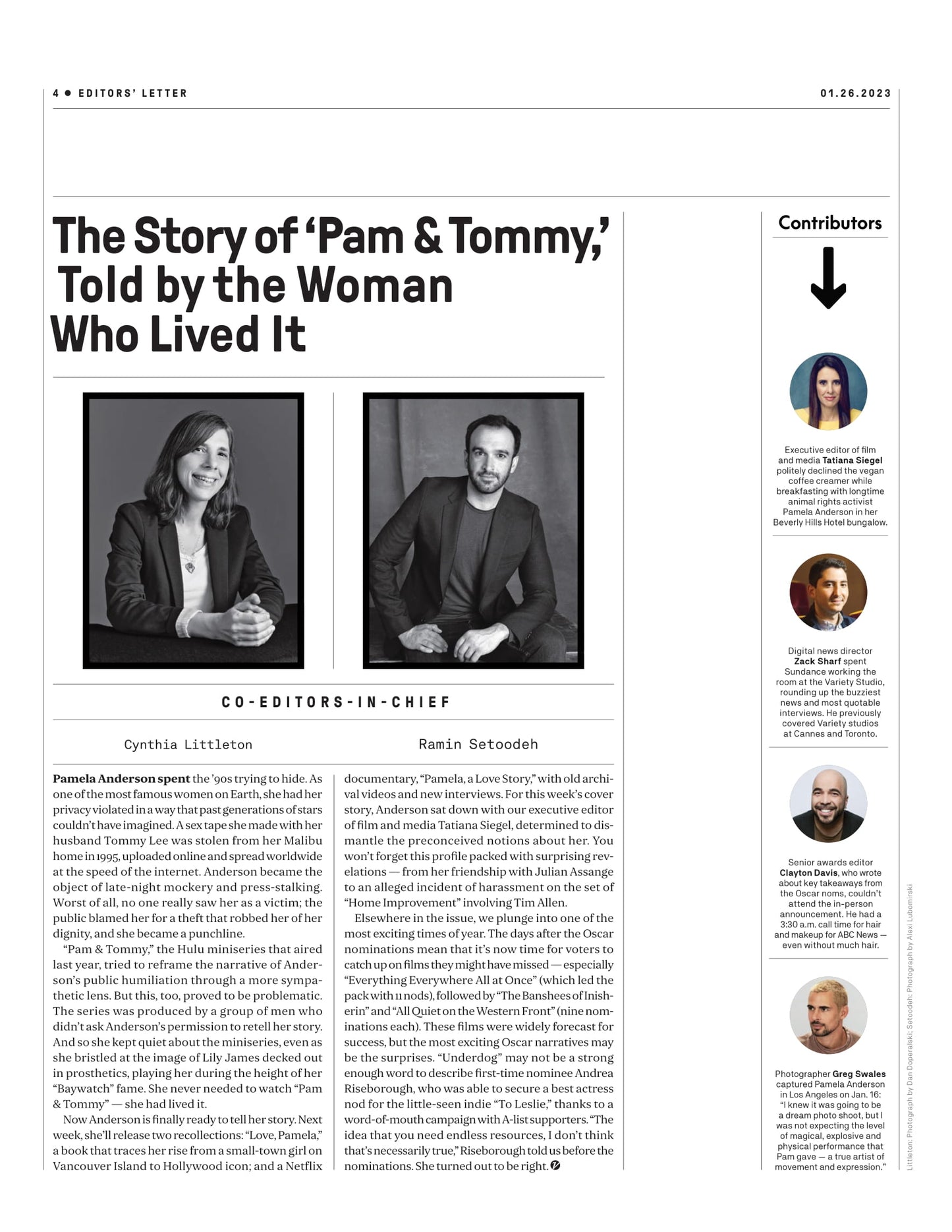Variety - 23.01.26 Edition: The Confessions Of Pamela Anderson, Talks Avoiding Pain Of Watching Pam & Tommy, Abuse & Reclaiming Her Life, Streaming Networks Axe Multiple TV Series, Sundance & More!