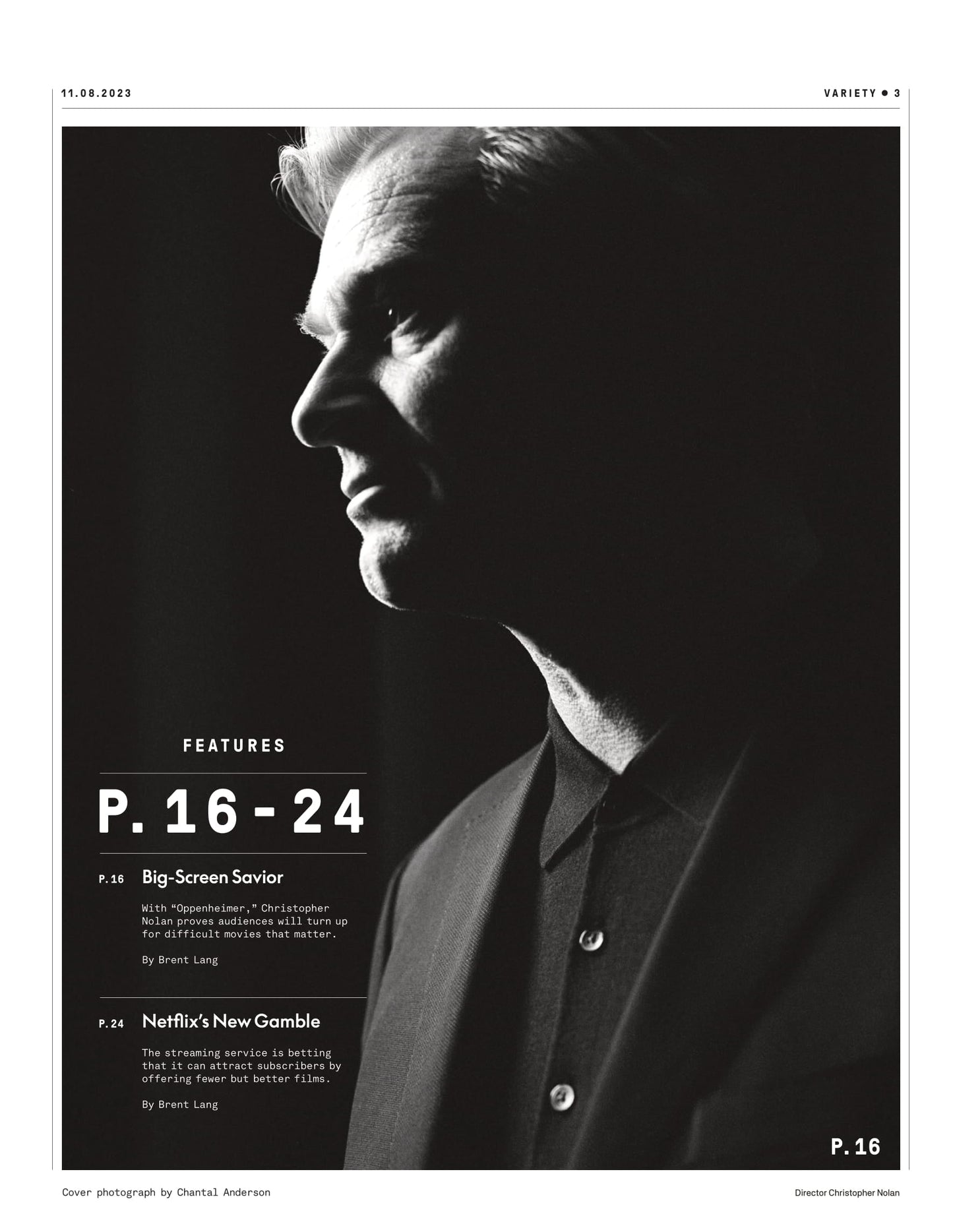 Variety - 23.11.08 Edition: Christopher Nolan Defied The Odds With Oppenheimer Proving Audiences Turn Up For Difficult Movies That Matter, Netflix's Gamble On Offering Fewer But Better Films & More!