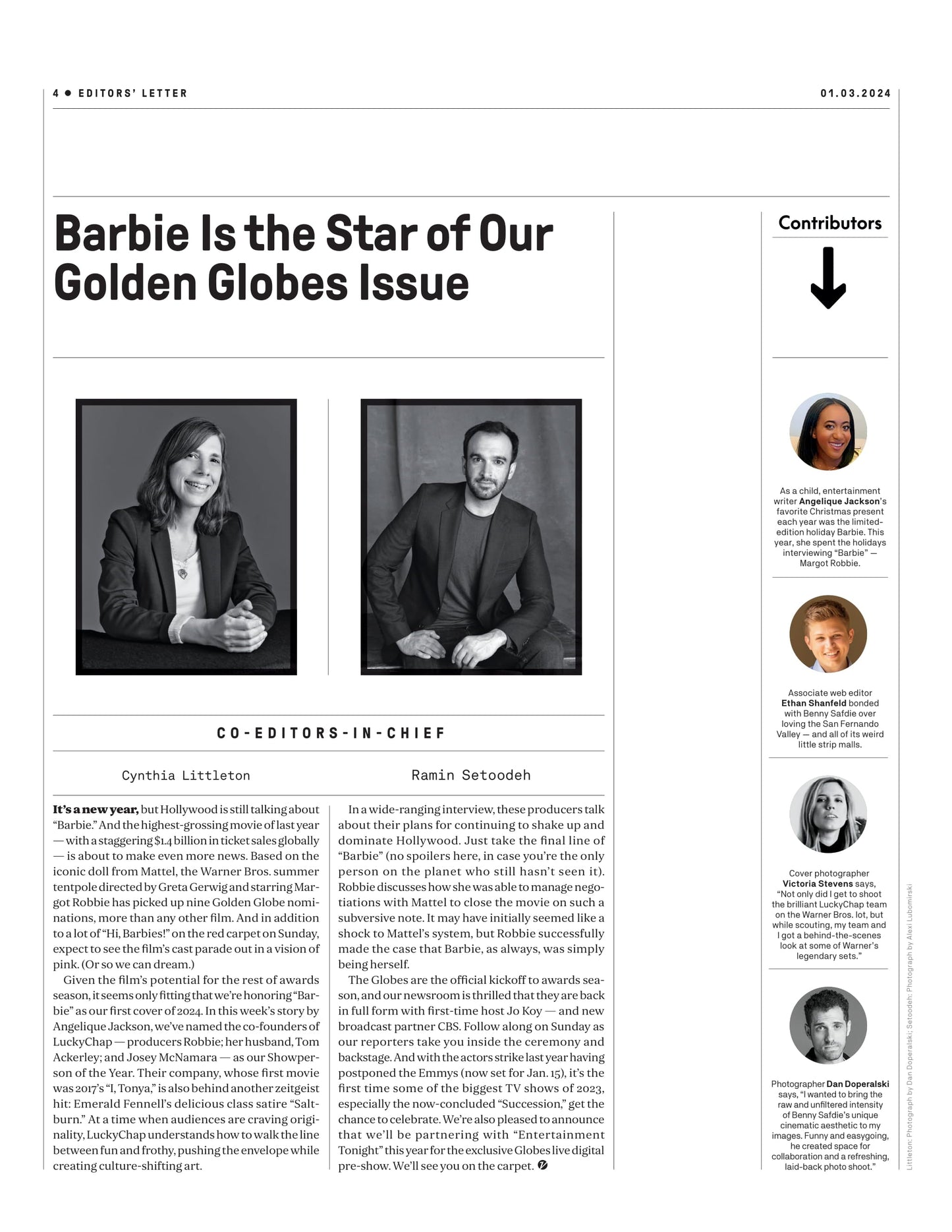 Variety - 24.01.03 Edition: Hi Barbie!, How LuckyChap Took Mattel’s Favorite Doll & Produced The Movie Of 2023, Margot Robbie, Josey McNamara, Tom Ackerley, Dune: Part Two, 2023 TV Ratings & More!
