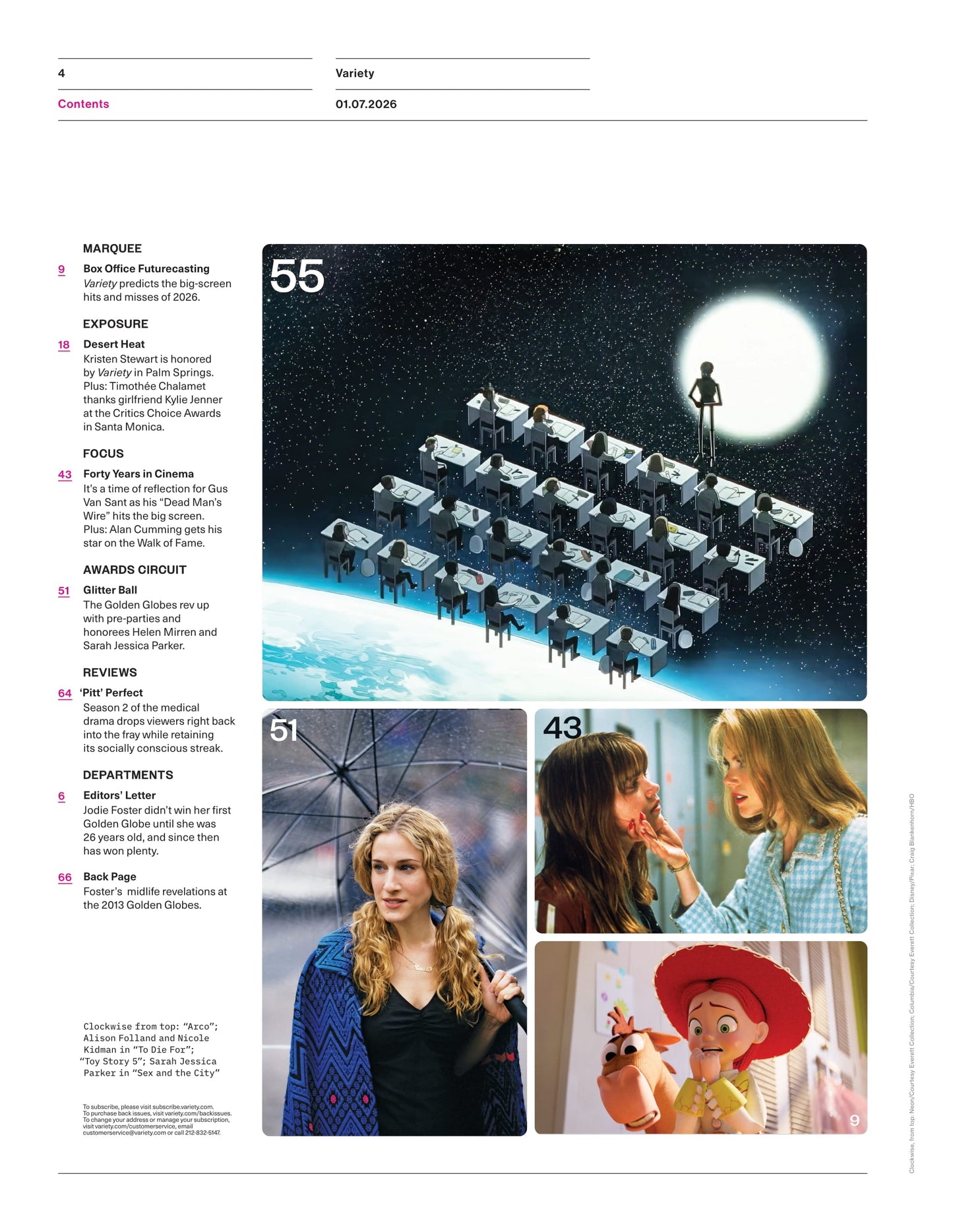 Variety - 26.01.07 Edition: Jodie Foster’s Private Life & Doing Her Best Work At 63, Box Office Predicts, Brunello Cucinelli’s Journey, Golden Globes 2026, Critics Choice Awards, Pitt Season 2 & More!
