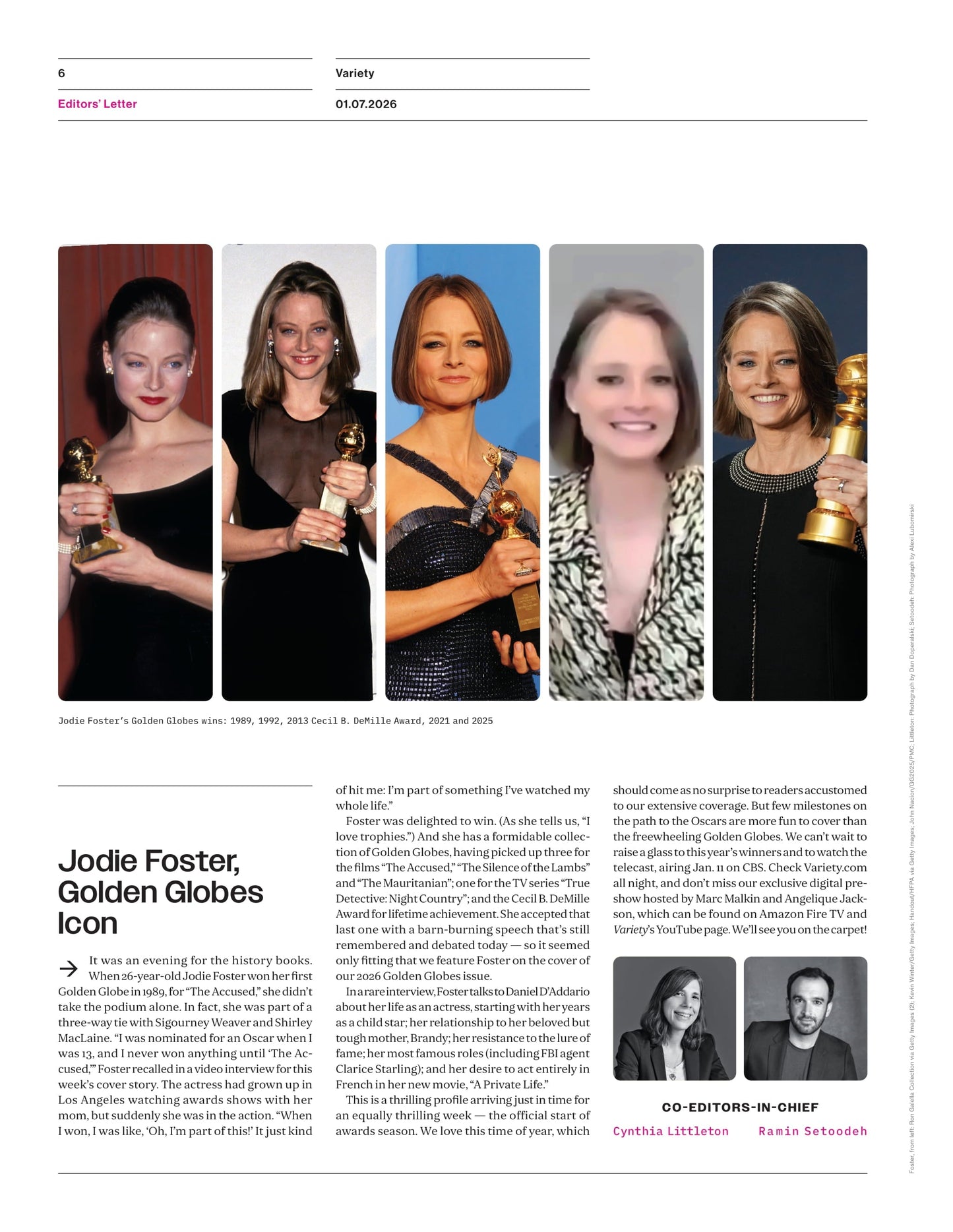 Variety - 26.01.07 Edition: Jodie Foster’s Private Life & Doing Her Best Work At 63, Box Office Predicts, Brunello Cucinelli’s Journey, Golden Globes 2026, Critics Choice Awards, Pitt Season 2 & More!