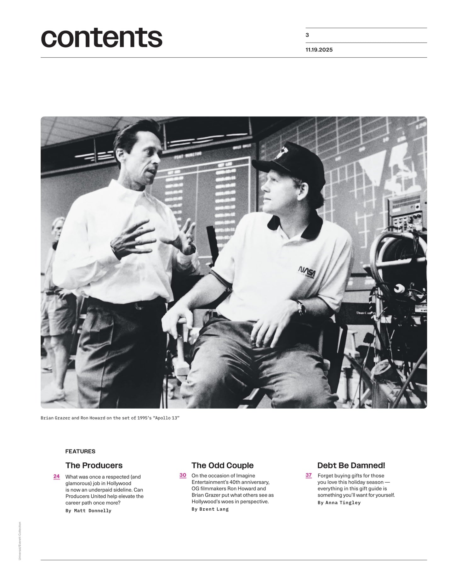 Variety - 25.11.19 Edition: Hollywood Producers Are Fed Up, Golden Globes & Oscar Predictions, Warner Bros.’ Billion Dollar Listing & Studio Bidding War, Tom Cruise’s Governors Awards Triumph & More!