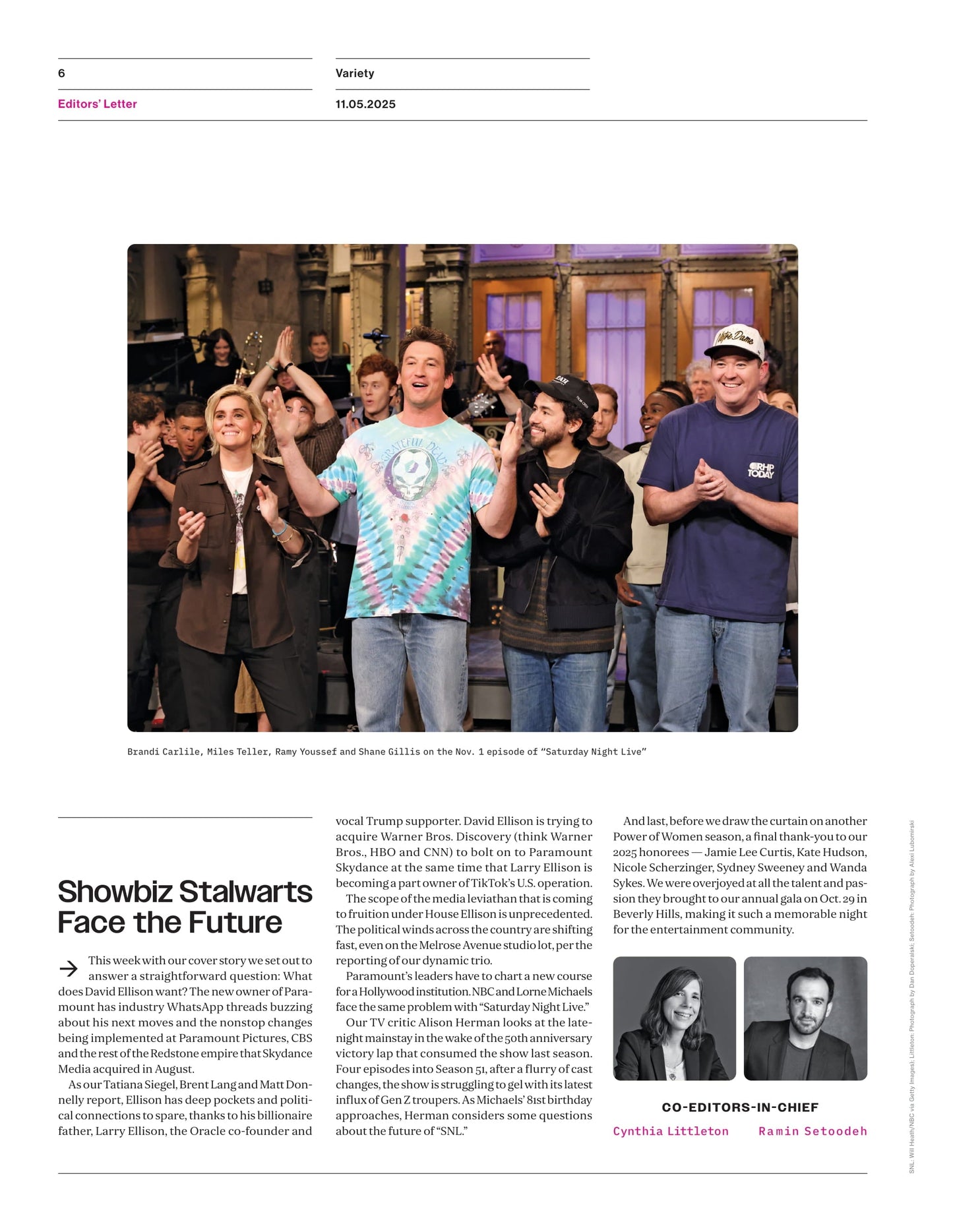 Variety - 25.11.05 Edition: David Ellison's Strategic Takeover & Future Plans, Mass Layoffs In Media, SNL's 50-Year Journey, Edgar Wright's The Running Man, The American Film Market Returns & More!