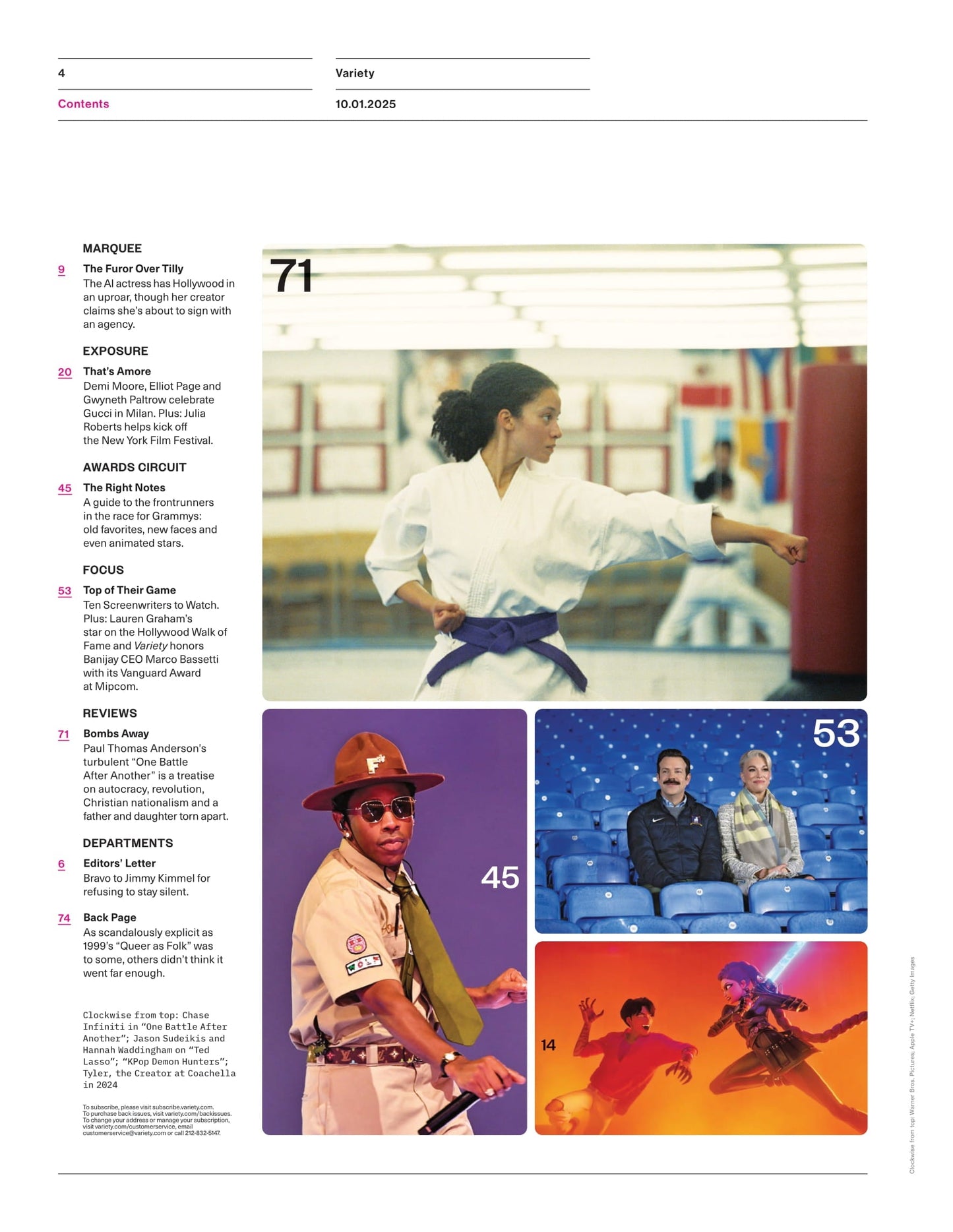 Variety - 25.10.01 Edition: Charlie Hunnam Goes To The Dark Side To Play A Serial Killer, Hollywood's Top 10 Screenwriters, The Furor Over Tilly, New York Film Festival, Grammys 2025 Preview & More!