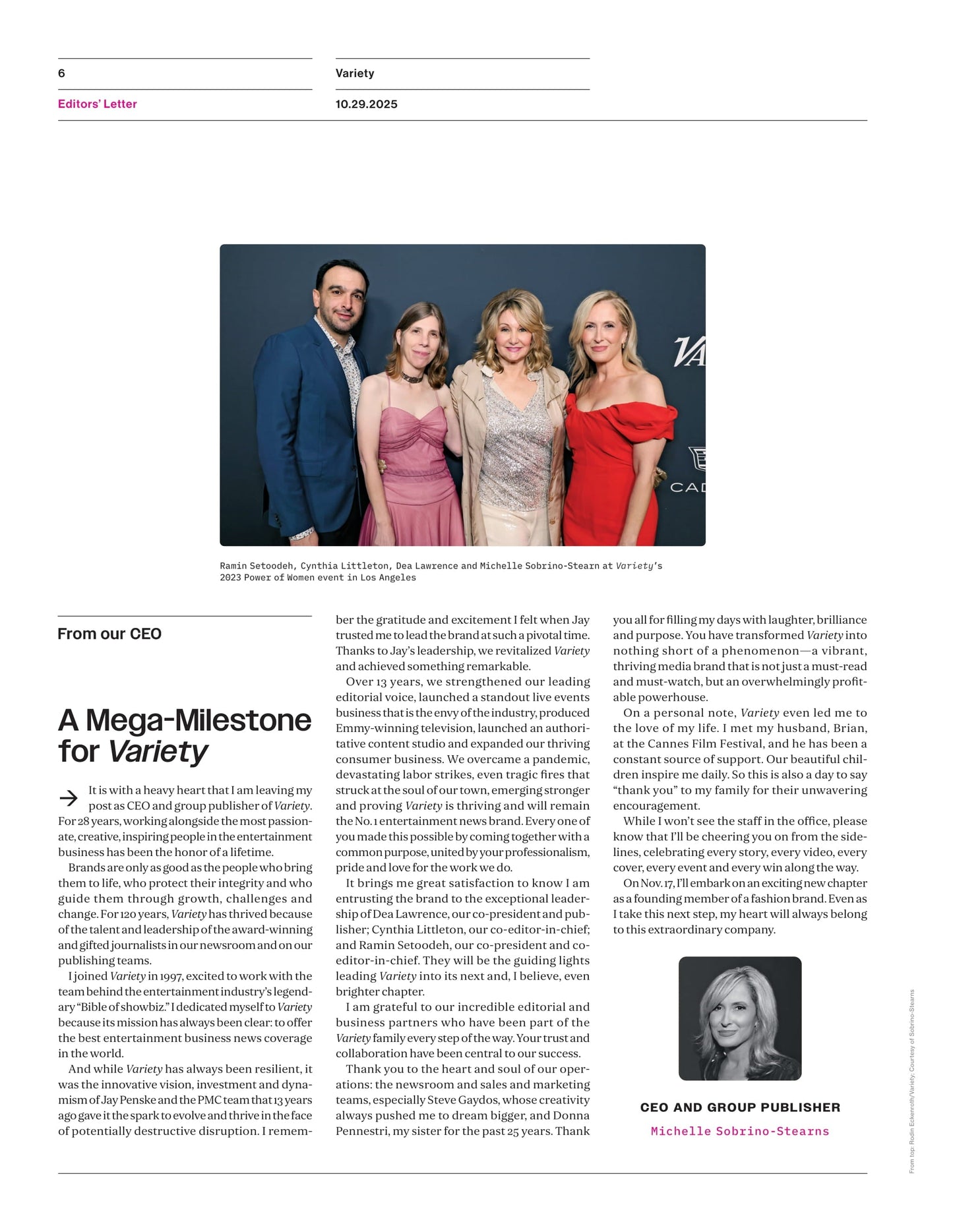 Variety - 25.10.29 Edition: Power Of Women LA, Jamie Lee Curtis, Kate Hudson, Sydney Sweeney, Nicole Scherzinger, Wanda Sykes & Their Ability To Reinvent Themselves, Emma Stone's Bold New Role & More!