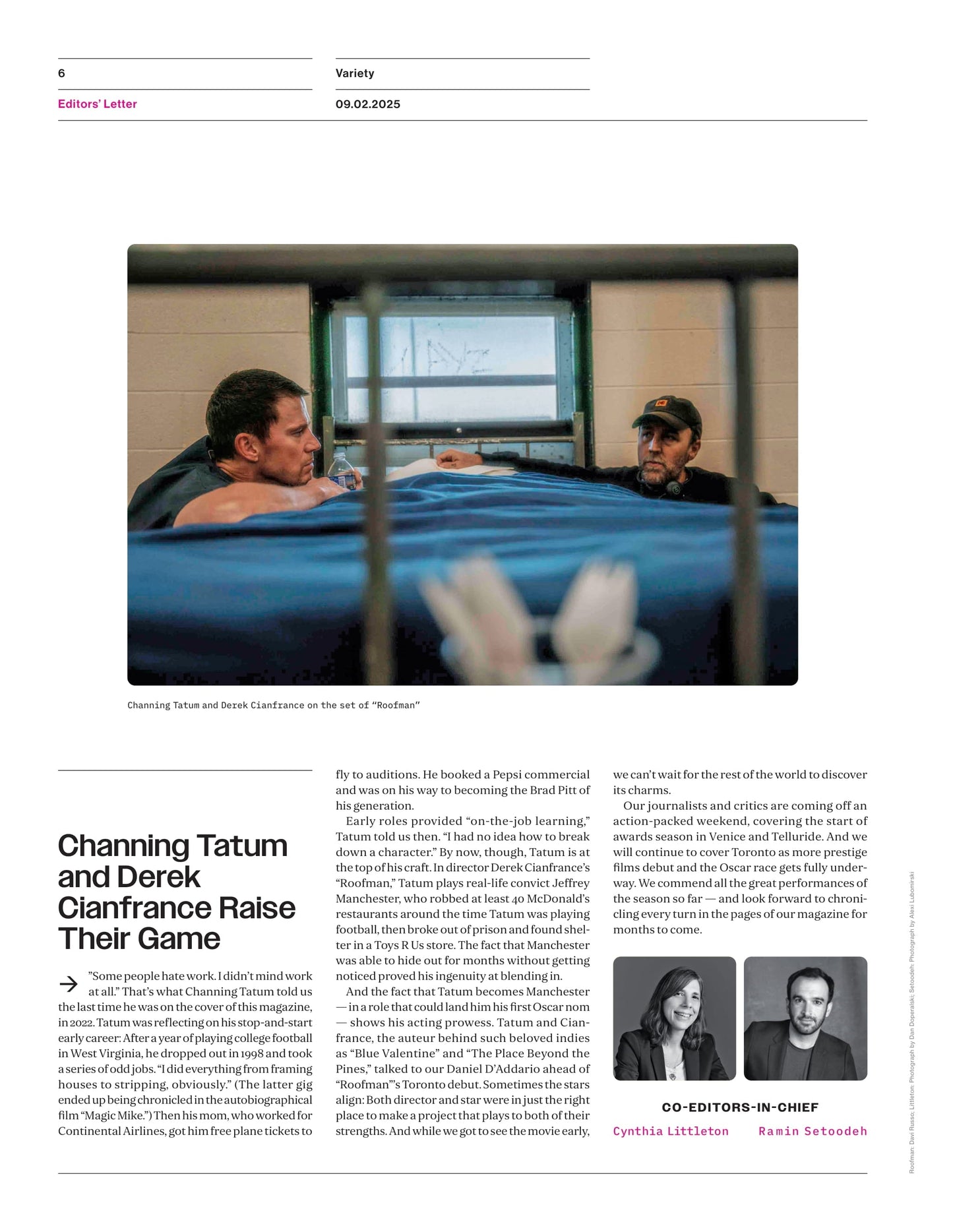 Variety - 25.09.02 Edition: How Channing Tatum & Derek Cianfrance Made Roofman The Most Surprising Film This Fall, Tom Pelphrey's Back In The Spotlight, Netflix’s Next Move & More!