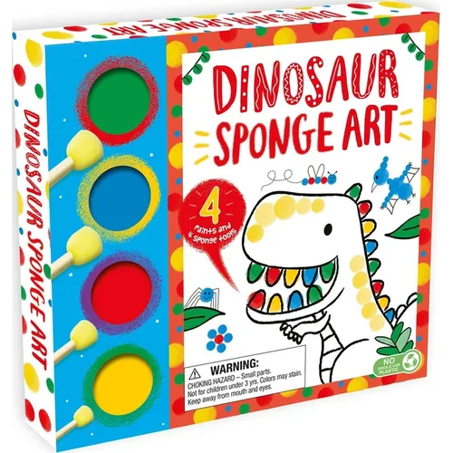 Dinosaur Sponge Art: With 4 Sponge Tools and 4 Jars of Paint