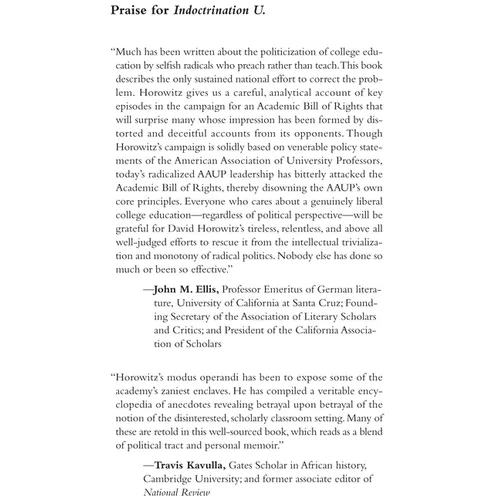 Indoctrination U: The Lefts War Against Academic Freedom
