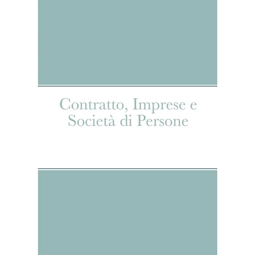 Contratto, Imprese e Società di Persone