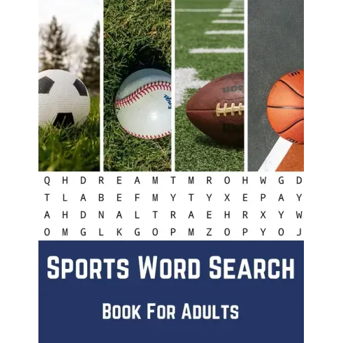 Sports Word Search Book For Adults: Large Print Puzzle Book Gift With Solutions