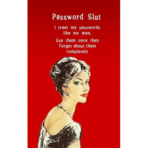 Password Slut: Internet security password with 312 sections for internet passwords for addresses and usernames, humorous cover A-Z index
