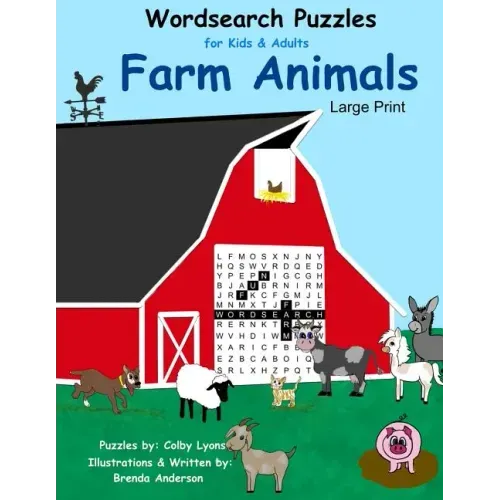 Word Search Puzzles Farm Animals: For kids and Adults Large Print