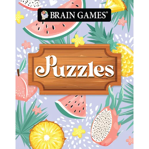 Brain Games - Take-Along - Puzzles Summer-Themed Fruit Design Portable Variety Puzzle Book