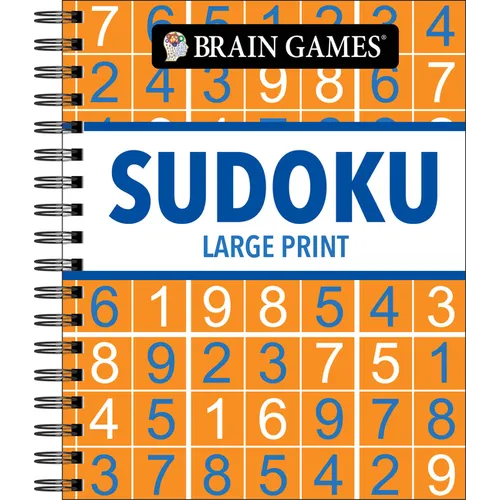 Brain Games - Sudoku - Large Print (Classic) - Fun & Relaxing Puzzles, Easy to Expert Spiral Bound Gift for Adults & Seniors