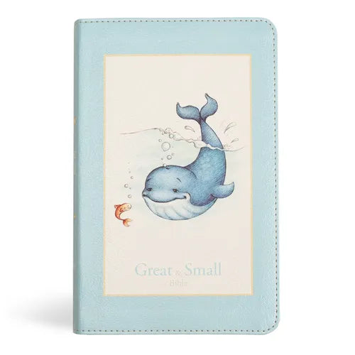 KJV Great and Small Bible, Baby Blue Leathertouch: A Keepsake Bible for Babies