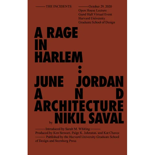 Rage in Harlem: June Jordan and Architecture