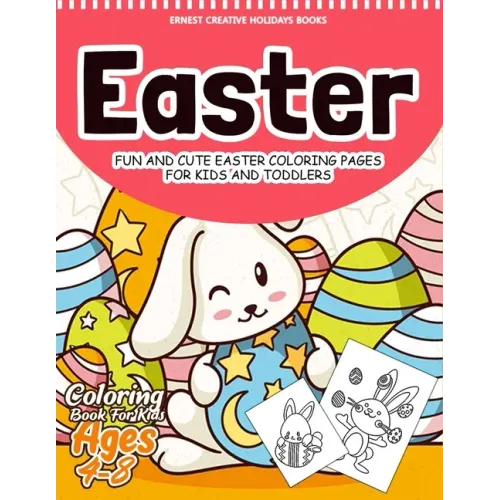 Easter Coloring Book for Kids Ages 4-8: 55 Fun and Easy Easter Coloring Pages