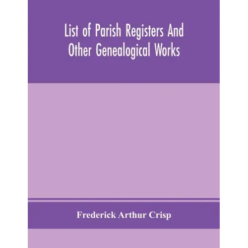 List of parish registers and other genealogical works