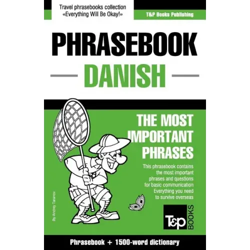 Danish phrasebook and 1500-word dictionary