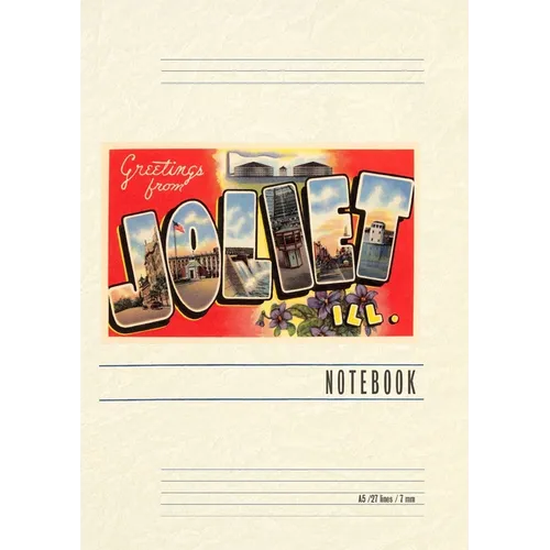 Vintage Lined Notebook Greetings from Joliet, Illinois