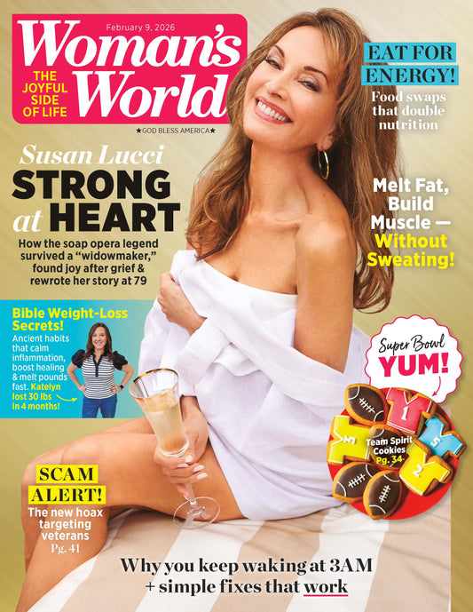 Woman's World - 02.09.26: How Soap Opera Star Susan Lucci Opens Up On Faith, Healing & Weight Loss Secrets, Melt Fat, Build Muscle & Eat For Energy, Sleep Solutions, Scam Targeting Veterans & More!