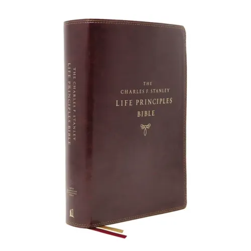 Nasb, Charles F. Stanley Life Principles Bible, 2nd Edition, Leathersoft, Burgundy, Comfort Print: Holy Bible, New American Standard Bible