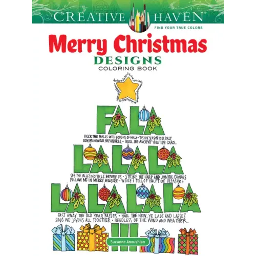 Creative Haven Merry Christmas Designs Coloring Book