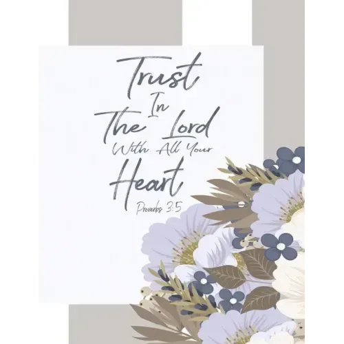 Proverbs 3: 5 Trust In the Lord with All Your Heart: floral journals to write in for women & bible verse word search and bible ver
