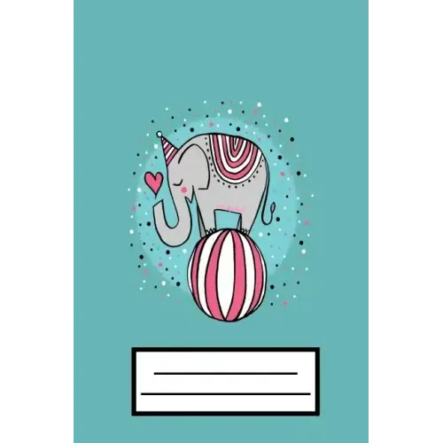 Cute Elephant: Cute Blue Elephant Composition Notebook