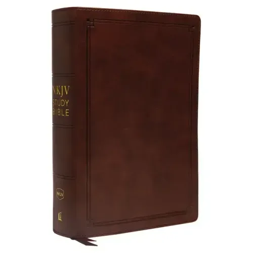 NKJV Study Bible, Imitation Leather, Brown, Red Letter Edition, Comfort Print: The Complete Resource for Studying God's Word