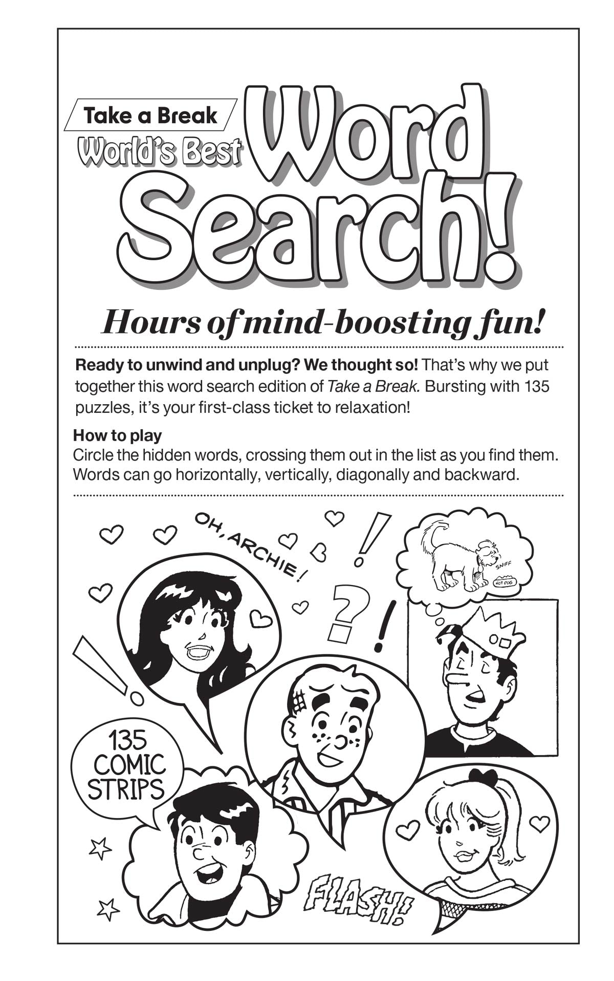 World's Best Puzzle - Archie Word Search 25.12.19: Over 134 Large Print Puzzles, Starring Archie & Friends, Packed With Nostalgia, Perfect For Travel, Sharpen Your Brain, Relax, Unwind, Solve & More!