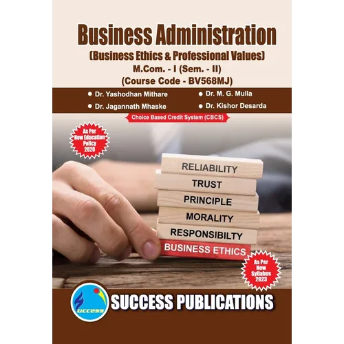 Business Ethics & Professional Value, First Year, M.Com, Sem-II-English