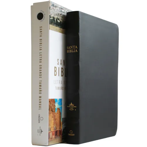 Biblia Rvr 1960 Letra Grande Tamaño Manual, Piel Premier Negro / Spanish Bible Rvr 1960 Handy Size Large Print Bonded Leather Black