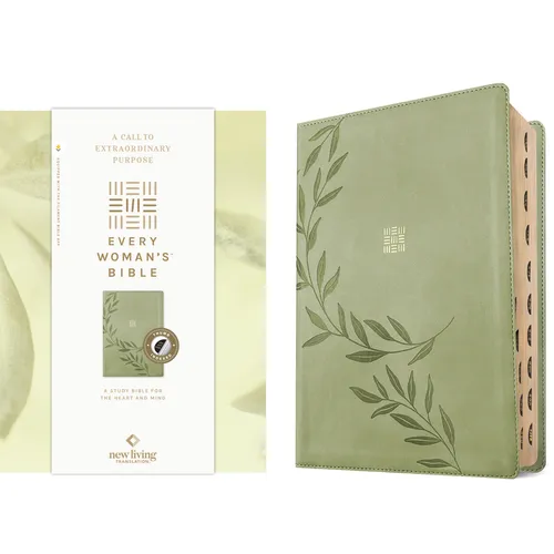 NLT Every Woman's Bible, Filament Enabled (Leatherlike, Olive Branch Green, Indexed, Red Letter)
