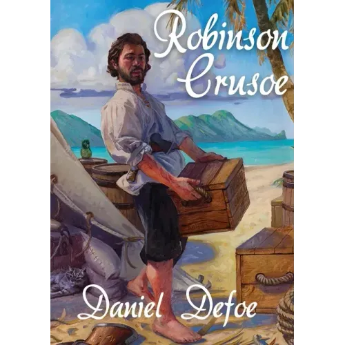 Robinson Crusoe: A novel by Daniel Defoe about a castaway who spends 28 years on a remote tropical desert island encountering cannibals