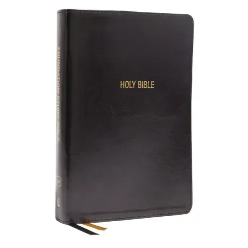 Kjv, Foundation Study Bible, Large Print, Leathersoft, Black, Red Letter, Comfort Print: Holy Bible, King James Version