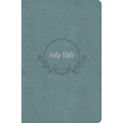 KJV Large Print Personal Size Reference Bible, Earthen Teal Suedesoft Leathertouch, Indexed