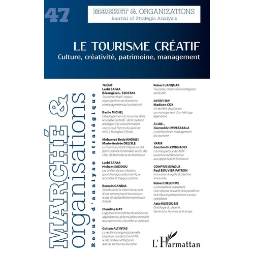 Le tourisme créatif: Culture, créativité, patrimoine, management