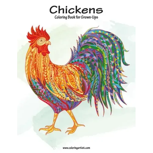 Chickens Coloring Book for Grown-Ups 1