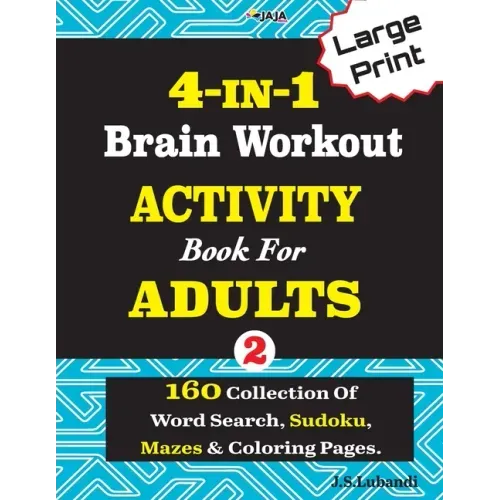 4-IN-1 Brain Workout ACTIVITY Book For ADULTS