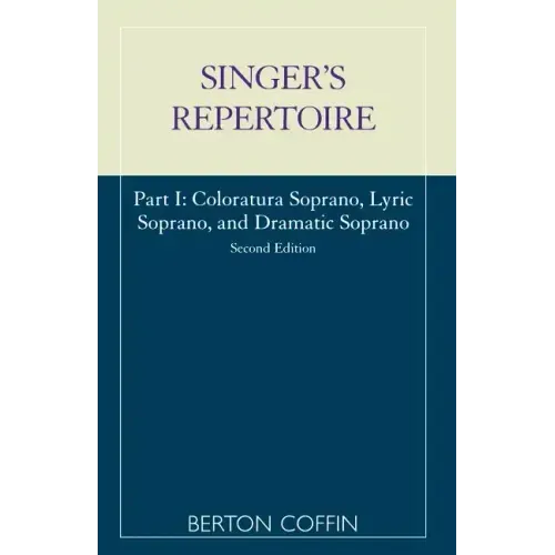 The Singer's Repertoire, Part I