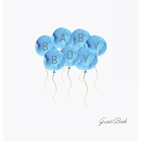Boy baby shower guest book (Hardback)