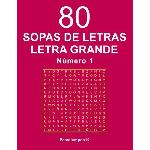80 Sopas de letras Letra Grande - N. 1