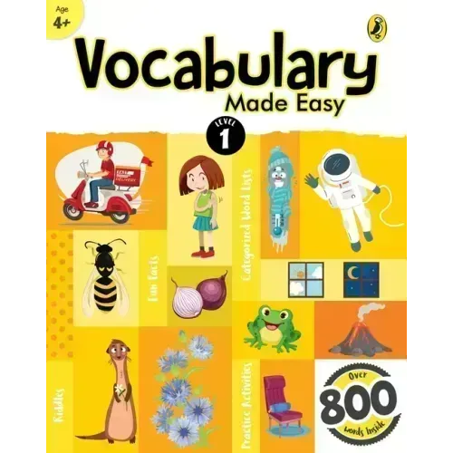 Vocabulary Made Easy Level 1: Fun, Interactive English Vocab Builder, Activity & Practice Book with Pictures for Kids 4+, Collection of 800+ Everyday
